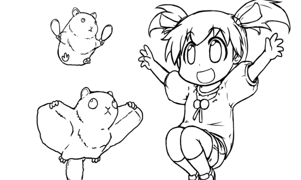 小動物と萌愛 塗り絵
