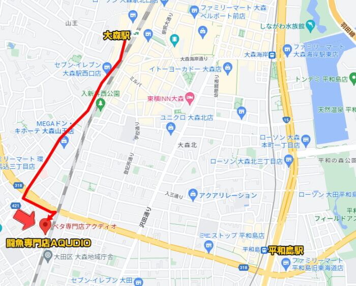 闘魚専門店AQUDIO(アクディオ)　マップ
